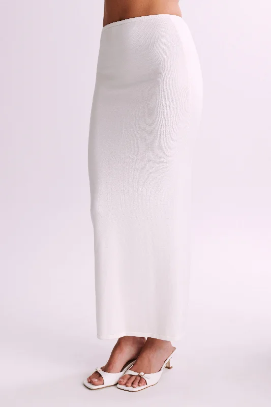 Tristan Knit Maxi Skirt - Ivory