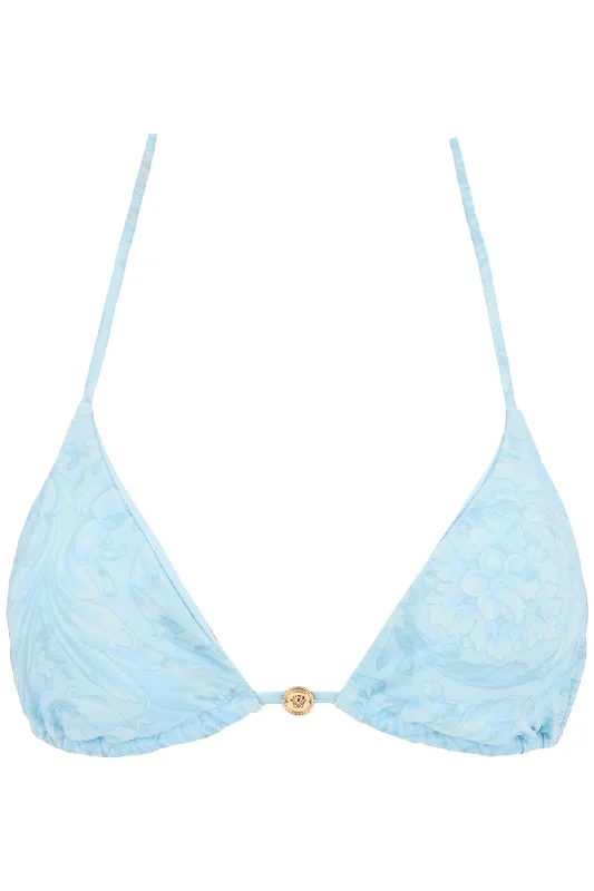 Versace baroque bikini top ABD05026 A235870 PALE BLUE