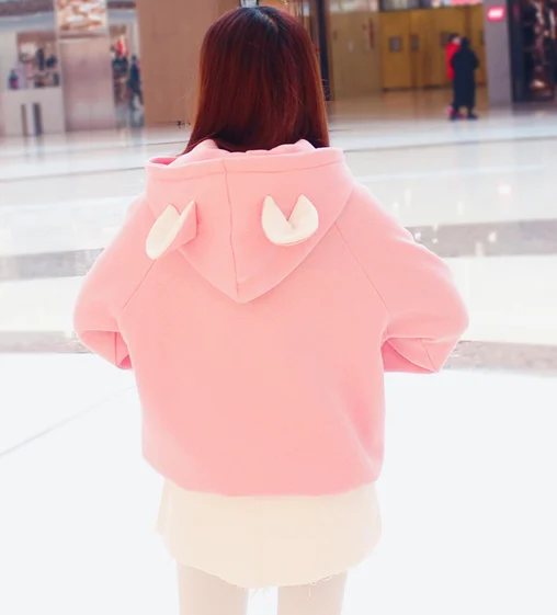 Cute kawaii cartoon ear hoodie fleece  YV17513