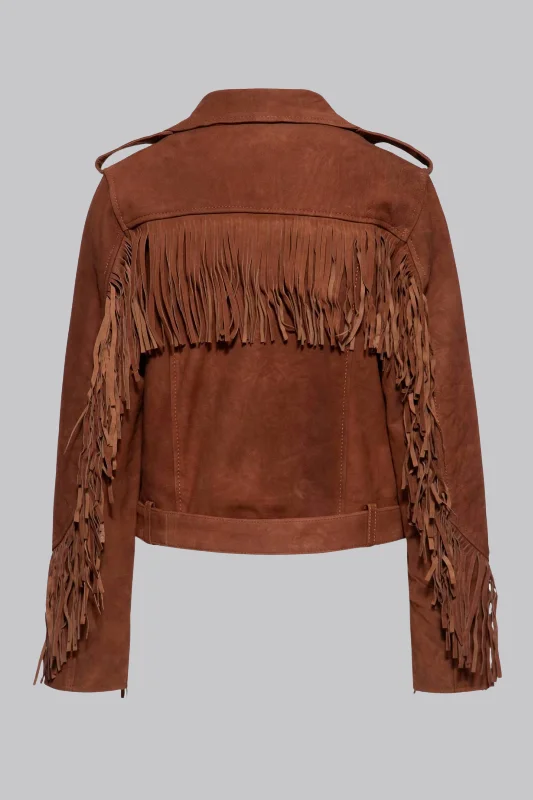 Fringed Leather Western Jacket