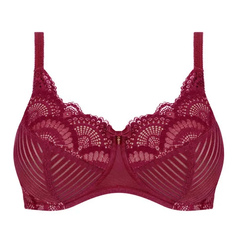 Amoena Karolina Moulded Mastectomy Bra Red Cozy Sleep Bra