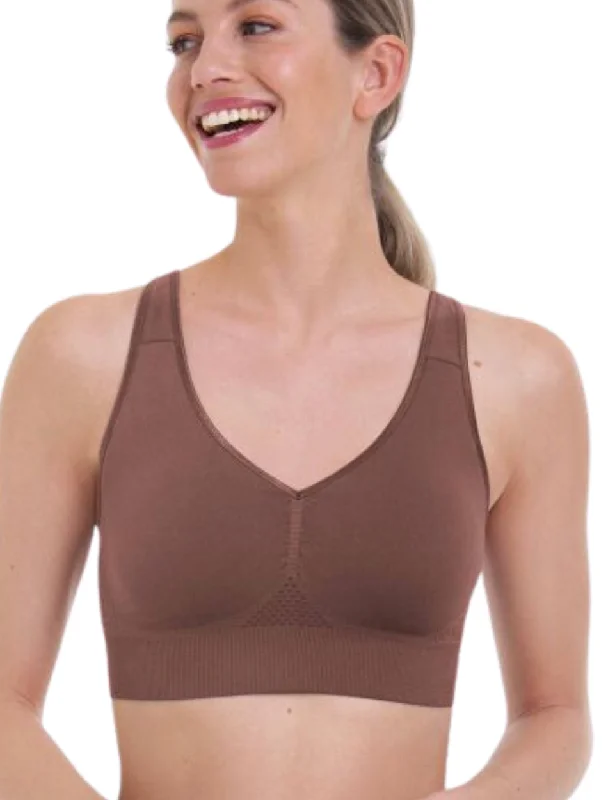 Anita Lotta Wire Free Mastectomy Bra, Berry | Berry Post Mastectomy bra | Berry Molded Mastectomy Bras Soft Padded Bralette