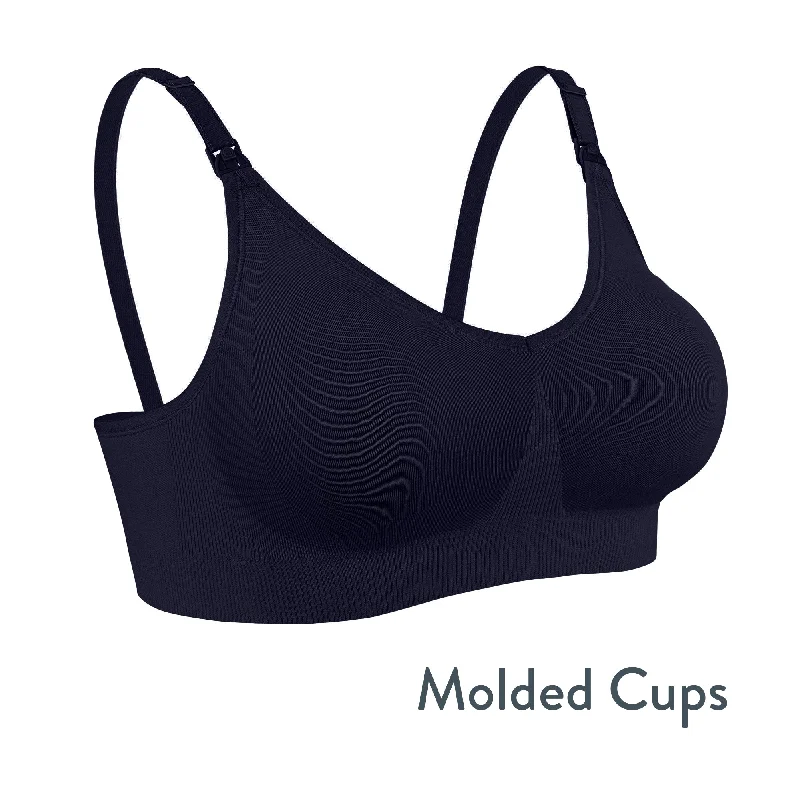 Body Silk Maternity & Nursing Bra - Navy Light Seamless Bra