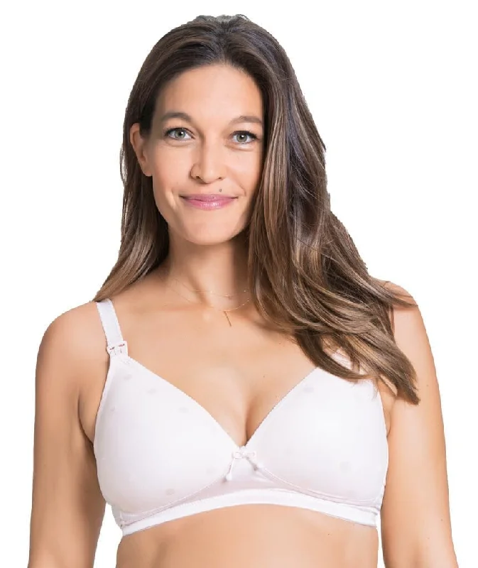 Cake Maternity Mousse Padded Plunge Wire-free Nursing Bra -  Rose Elegant Cotton Bra