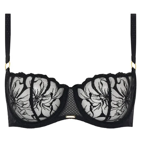 Chantelle Fleurs Demi Bra Black Chic Lace Bra