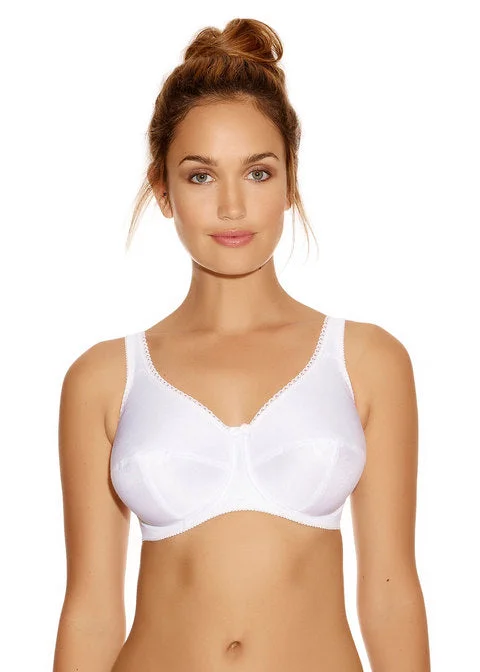 Fantasie Speciality Underwire Smooth Cup Bra, White | White Cotton Poly Bras Soft Cotton Bra