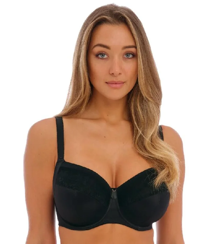 Fantasie Illusion Underwired Side Support Bra - Black Wireless Push-Up Bra