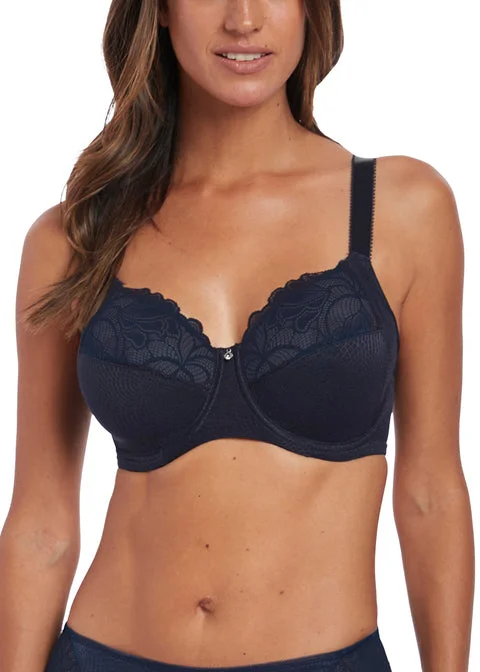 Fantasie Memoir Underwire Full Cup Bra With Side Support Bra, Navy Sexy Mesh Bra