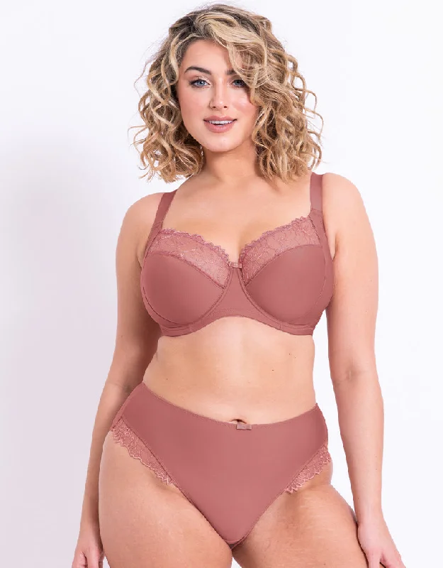 Flirtelle Emilie Full Cup Side Support Bra Rose Breathable Wireless Bra