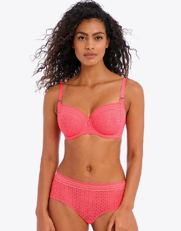 Freya Viva Side Support Bra Sunkissed Coral Supportive Wireless Bra