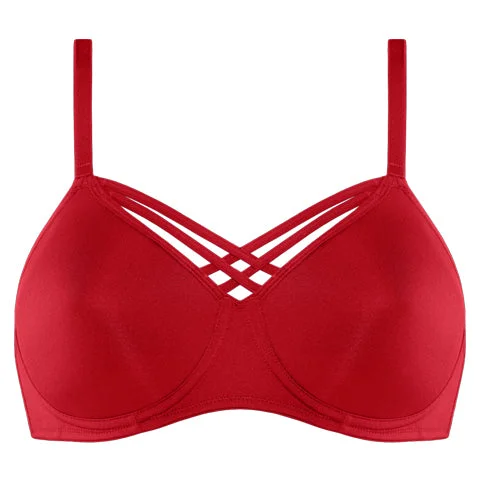 Marlies Dekkers Dame de Paris Mastectomy Bra Red Push-Up Bra Set