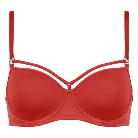 Marlies Dekkers Space Odyssey Balcony Bra Red Soft Stretch Bra