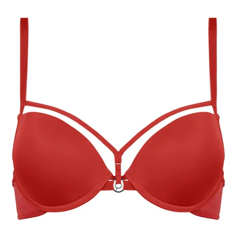 Marlies Dekkers Space Odyssey Push Up Bra Red Lacy Underwire Bra