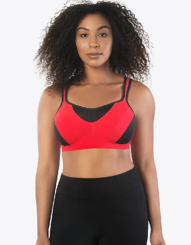 Parfait Active Sports Bra Racing Red Stretchy Full Coverage