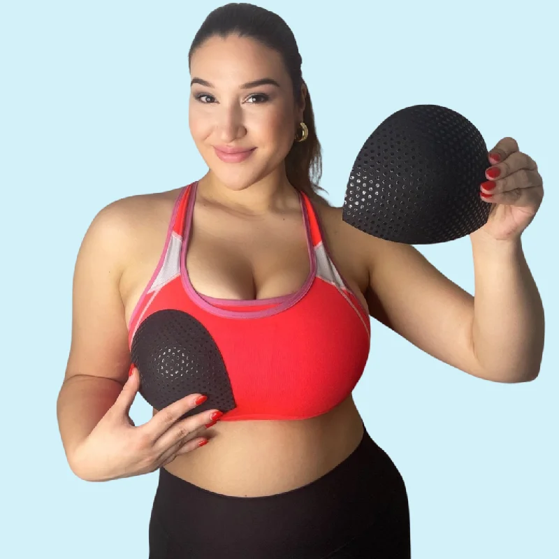 Half Moons Non-Slip Bra Inserts Sports Support Bra