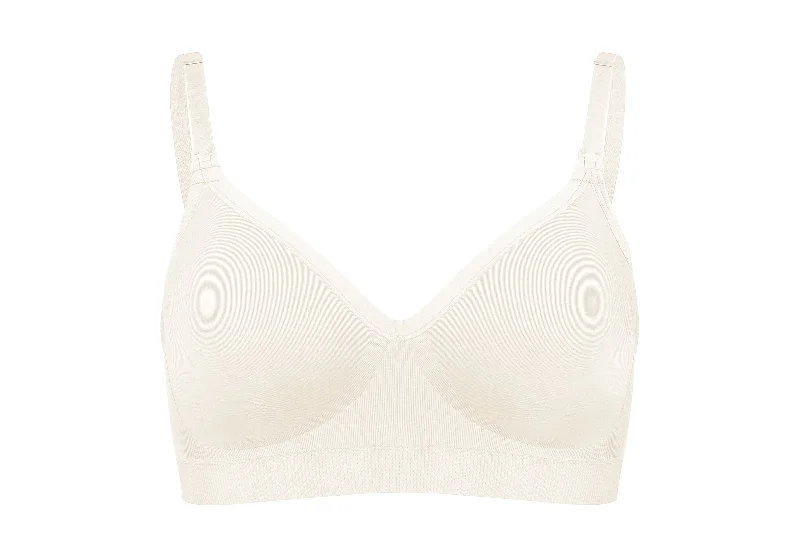 Plunge Nursing Bra - Antique White Adjustable Comfort Bra