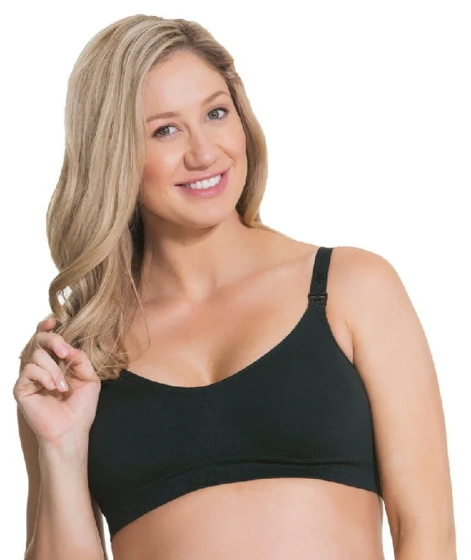 Rock Candy Luxury Seamless Wire-free Nursing Bra -  Black Sexy Underwire Bra