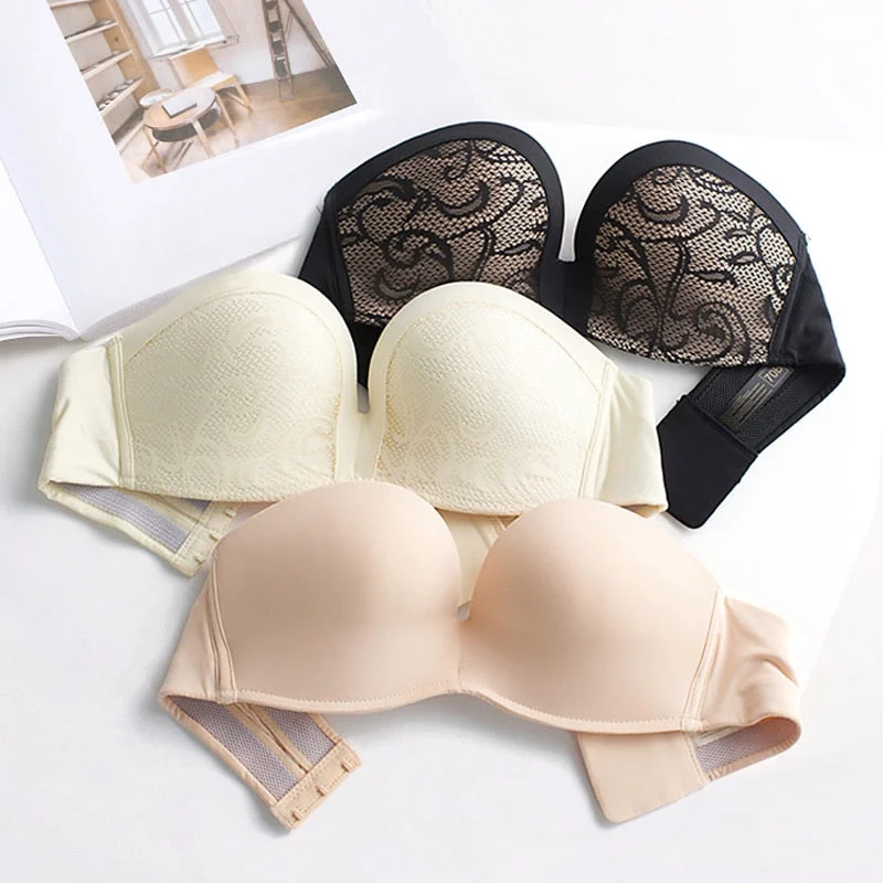 Sexy Invisible Bra Wireless Strapless Bra Push Up brassier Adjustable Bra Straps