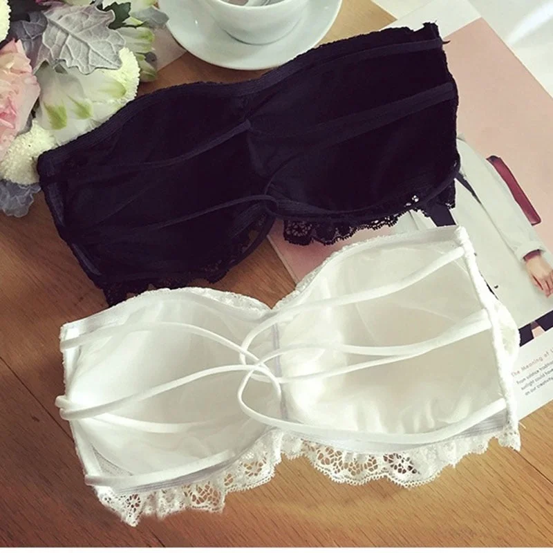 Sexy Women Slim Thin Lace Strapless Bra Stylish Strapless Bra