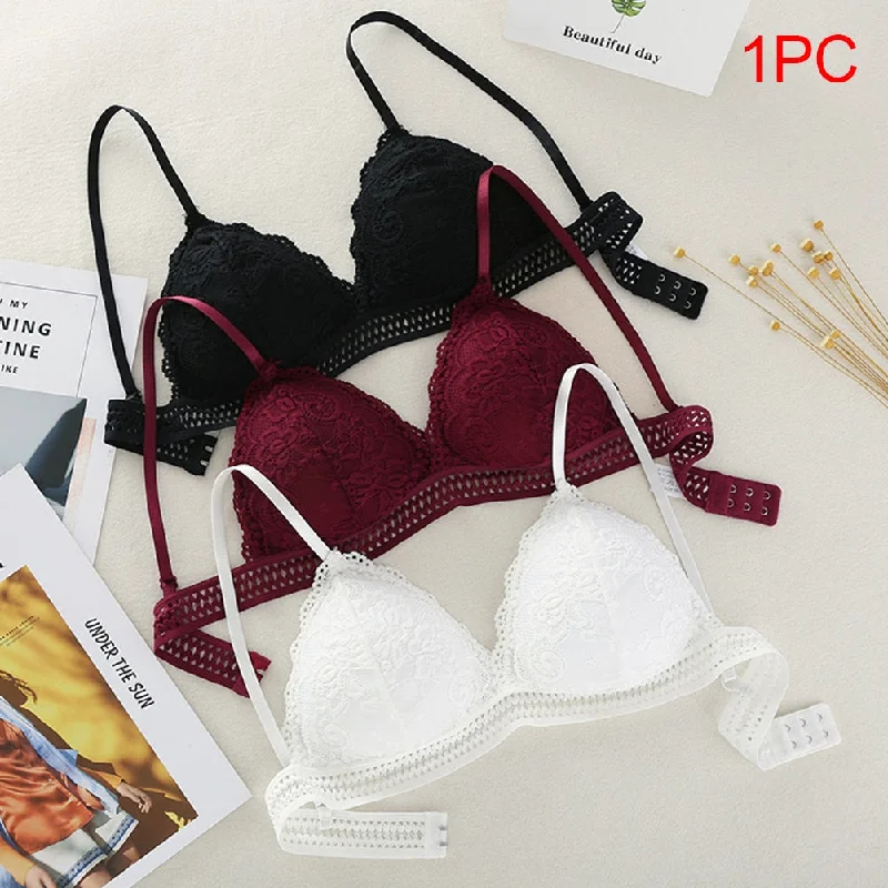 Thin French Style Wireless Triangle Cup Bras Soft Cotton Bra