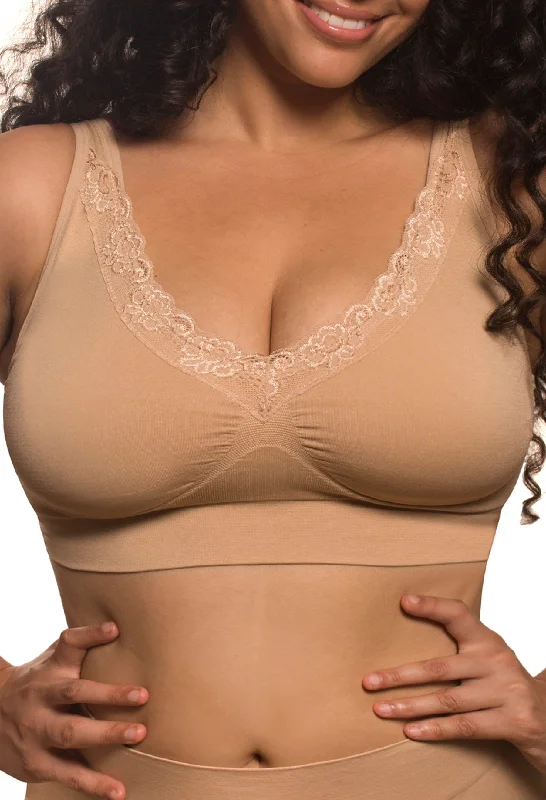 Lace Minimiser Wire Free Bra - Travel Bra Versatile Bralette Set