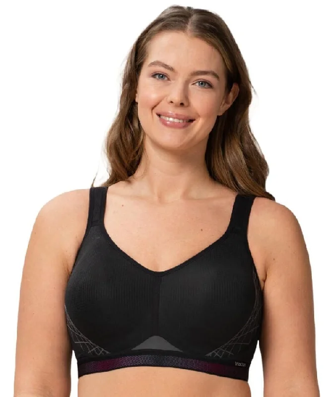 Triumph Triaction Cardio Flow Wire-free Sports Bra - Black Trendy Lace Bra