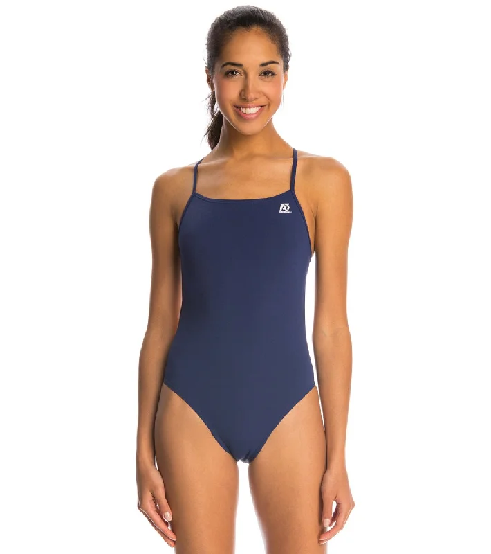 A3 Performance Flash Back One Piece Swimsuit Navy Elegant Swimsuit Bottoms