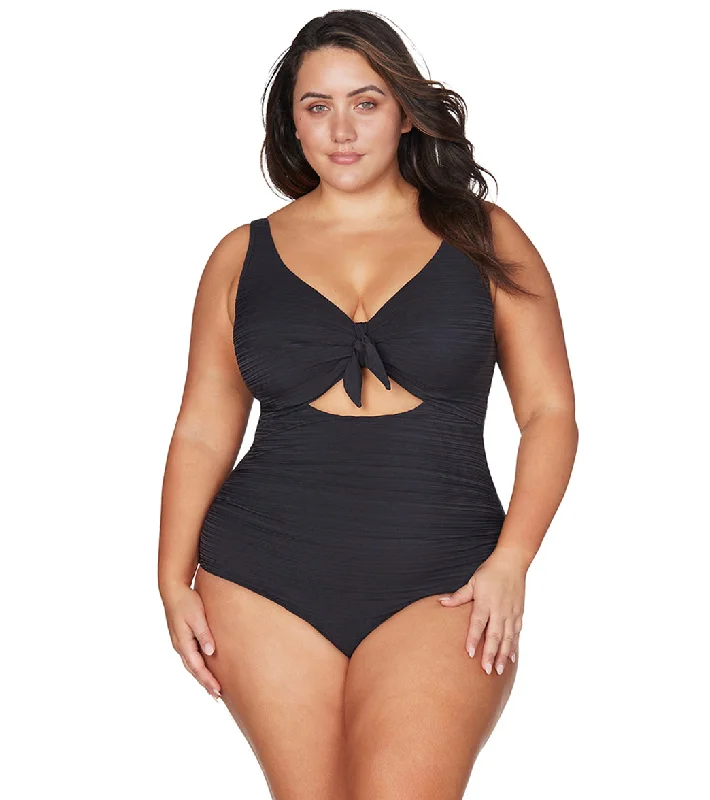 Artesands Woman's Plus Size Aria Cezanne One Piece Swimsuit (D/DD Cup) Lace Back Bikini