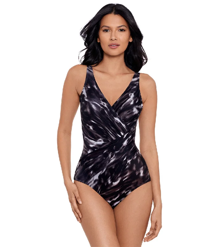 Miraclesuit Women's Tempest Oceanus One Piece Swimsuit (DDD Cup) Chic Swimsuit Cover-Up