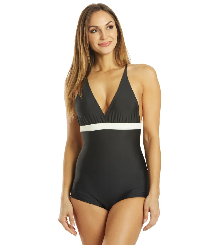 Seea Women's San-O One Piece Swimsuit Noir Stylish Swimsuit Set